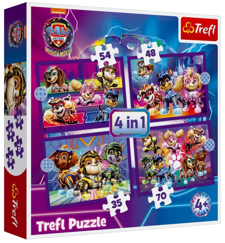 Trefl Puzzle Tlapkova patrola Hrdinovia 4v1